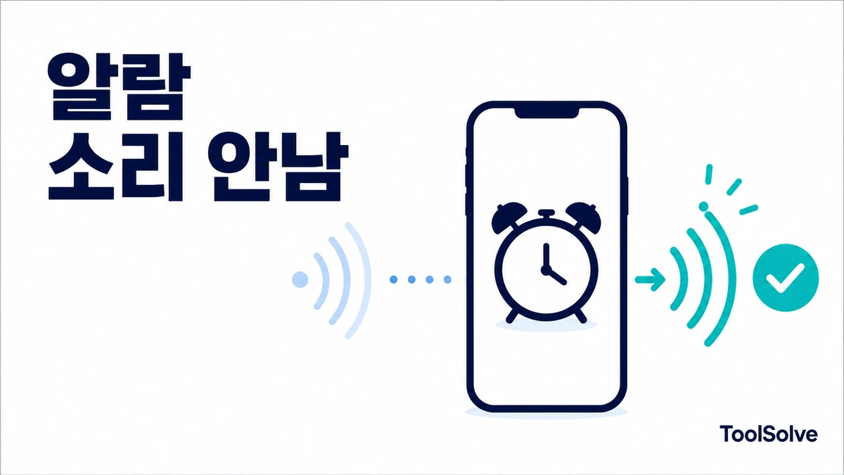 아이폰 알람 소리 안남·너무 작음: 시계 알람과 기상 알람 확인 순서