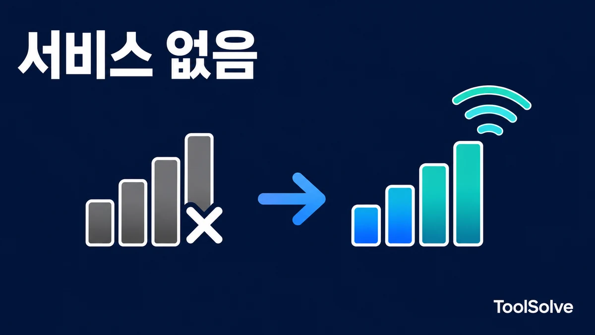 아이폰에 서비스 없음·SOS가 뜰 때 확인 순서